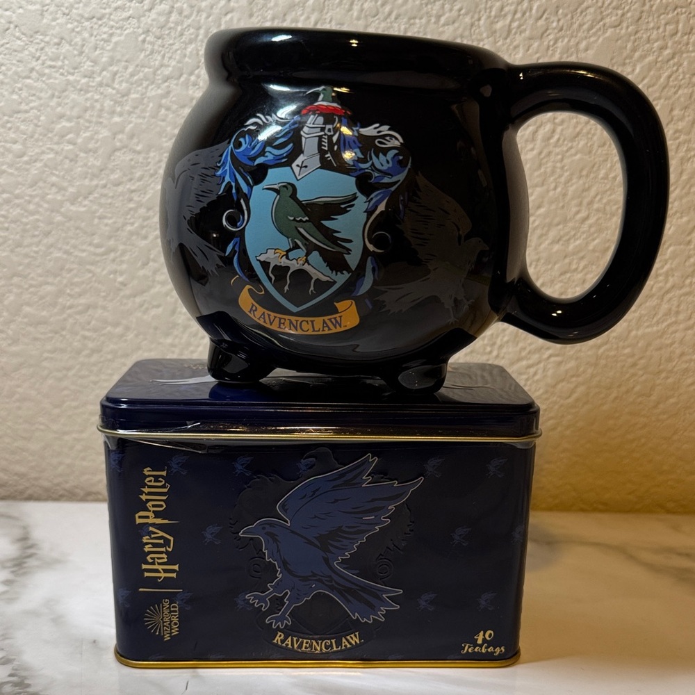 Harry Potter Ravenclaw Tea Tin & Cauldron Mug. Sealed. New